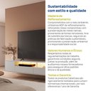 Ver imagem 6 de Rack Suspenso 2 Portas 2 Gavetas com LED Horizonte CabeCasa MadeiraOriginals Off White