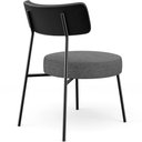 Ver imagem 7 de Poltrona Decorativa Para Sala De Estar Fixa Londres L02 Couríssimo Preto Linho Cinza Escuro - Lyam L