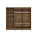 Ver imagem 3 de Guarda Roupa Casal 5 Portas e 4 Gavetas C- Pés Flex Cb03n564 Nogueira-verde Oliva - Kappesberg