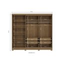 Ver imagem 2 de Guarda Roupa Casal 5 Portas e 4 Gavetas C- Pés Flex Cb03n564 Nogueira-verde Oliva - Kappesberg
