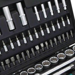 Jogo de Soquetes com Encaixe de 1/2 e 1/4 Pol. + Acessórios com 94 Peças-Stels-1358099 - 2