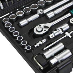 Jogo de Soquetes com Encaixe de 1/2 e 1/4 Pol. + Acessórios com 94 Peças-Stels-1358099 - 3