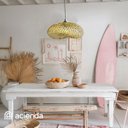 Ver imagem 5 de 2 Pendente em Bambu Fibra Natural Artesanal E27 50 Cm Nat30