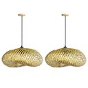 Ver imagem 1 de 2 Pendente em Bambu Fibra Natural Artesanal E27 50 Cm Nat30