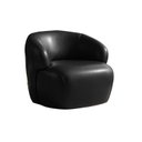 Ver imagem 2 de Poltrona de Couro Legítimo Giratória Gana