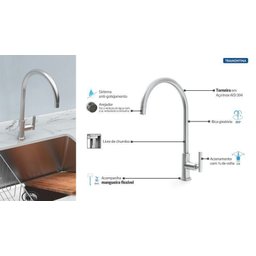 Torneira de Bancada em Aço Inox Arko 94520/017 - Tramontina - 2