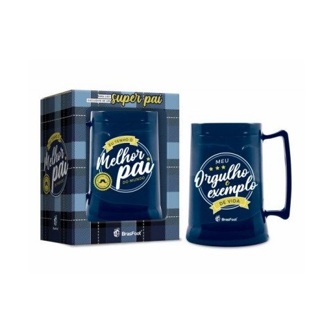 Caneca Gel 300ml Melhor Pai do Mundo Presente Dia Dos Pais