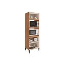 Ver imagem 3 de Torre Quente de Cozinha Paneleiro Alpha 2511 C/ 2 Fornos 3 Portas 70cm Freijo - Carraro