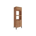 Ver imagem 1 de Torre Quente de Cozinha Paneleiro Alpha 2511 C/ 2 Fornos 3 Portas 70cm Freijo - Carraro