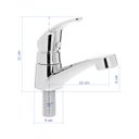 Ver imagem 2 de Torneira Banheiro Lavatório Branca Mesa Bancada AA02B Doan