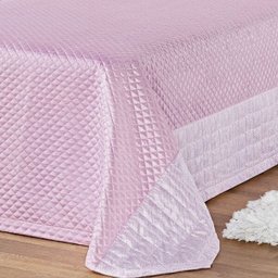 Cobre Leito Infantil para Meninas Princesinha Tecido Cetim Matelado e Pedrarias 4 Peças - Rosa - 3