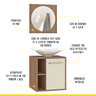 Gabinete com Espelheira e Cuba Suspenso para Banheiro 45 Cm Veneza MDP Marrom Bege ClickLar - 5