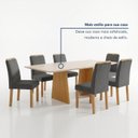 Ver mais imagens de Conjunto de Mesa de Jantar 6 Lugares 160x80cm MDF Lyra Cinamomo Off White Grafite