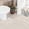 Jogo de Tapetes para Banheiro 2 Peças Bege Único - 1