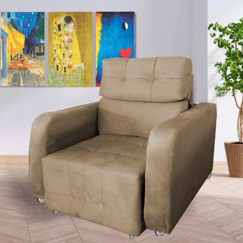 Poltrona Reclinavel Amamentação Safira Cappuccino