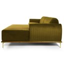 Ver imagem 2 de Sofá 245cm 4 Lugares Chaise Direito Pés Gold B-260 Mostarda