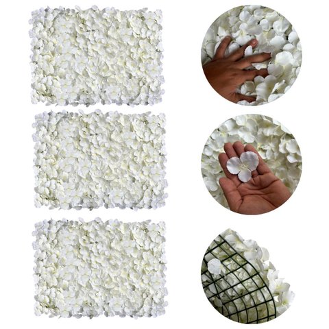 6 Painéis de Parede para Jardim Vertical 60x40 Flores Artificiais para Sala e Escritório