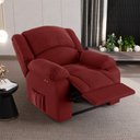 Ver imagem 5 de Poltrona do Papai Reclinável Sala de Cinema Barcelona Power Touch Massagem Usb Veludo Vermelho G23 e