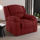 Ver imagem 2 de Poltrona do Papai Reclinável Sala de Cinema Barcelona Power Touch Massagem Usb Veludo Vermelho G23 e