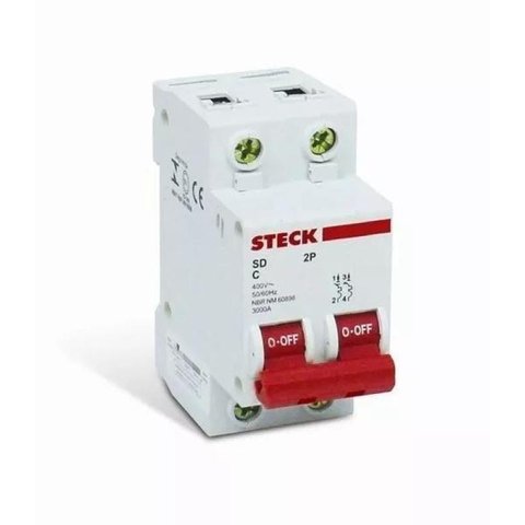 Disjuntor Bipolar 10A Steck