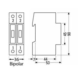 Disjuntor 40 Amperes Din Bipolar Steck - 2