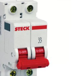 Disjuntor Mini Din Bipolar 25A Curva C 3Ka 230/400V Steck - 2
