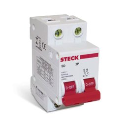 Disjuntor Mini Din Bipolar 25A Curva C 3Ka 230/400V Steck - 1