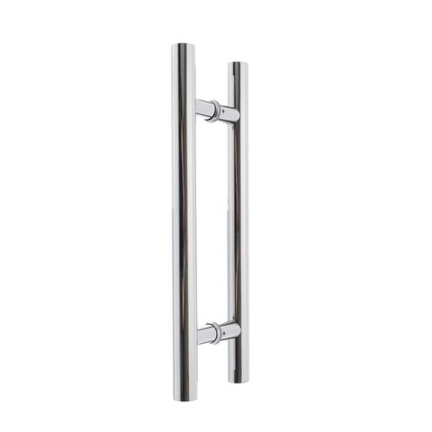 Puxador Para Portas Duplo Inox Polido Tam. 60 Cm
