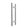 Puxador duplo tubular de inox - 45cm para porta de vidro blindex, alumínio ou madeira - 1