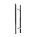Ver imagem 1 de Puxador duplo tubular de inox - 45cm para porta de vidro blindex, alumínio ou madeira