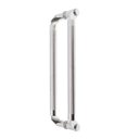 Ver imagem 1 de Puxador Duplo Tubular Modelado de Aço Inox - 80 Cm para Porta de Vidro, Alumínio ou Madeira