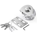 Ver imagem 5 de Fechadura Redonda de Pressão em Inox para Porta Vidro - Vidro/alvenaria Trinco