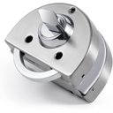 Ver imagem 2 de Fechadura Redonda de Pressão em Inox para Porta Vidro - Vidro/alvenaria Trinco