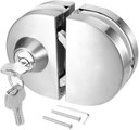 Ver imagem 3 de Fechadura Redonda de Pressão em Inox para Porta Vidro - Vidro/vidro