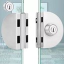 Ver imagem 2 de Fechadura Redonda de Pressão em Inox para Porta Vidro - Vidro/vidro