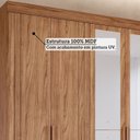 Ver imagem 7 de Guarda-Roupa Casal 6 Portas com 4 Espelhos e 6 Gavetas 234cm 100% MDF Boston Espresso Móveis Marrom/Cinamomo