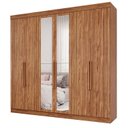 Ver imagem 3 de Guarda-Roupa Casal 6 Portas com 4 Espelhos e 6 Gavetas 234cm 100% MDF Boston Espresso Móveis Marrom/Cinamomo