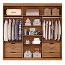 Ver imagem 5 de Guarda-Roupa Casal 6 Portas com 4 Espelhos e 6 Gavetas 234cm 100% MDF Boston Espresso Móveis Marrom/Cinamomo