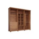 Ver imagem 5 de Guarda Roupa Casal 6 Portas e 5 Gavetas c/ 1 Espelho Interno e Pés Carolina Cinamomo - Panan