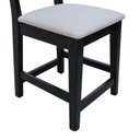 Ver mais imagens de Kit 2 Banquetas Baixa-cadeira Gabi Madeira Maciça Encosto Telinha Assento Estofado - Preto Assento