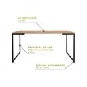 Ver imagem 7 de Kit 7 Peças com Uma Mesa de Reunião e 6 Cadeiras de Escritório Tela Mesh Espresso Móveis Preto/Natura