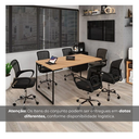 Ver imagem 4 de Kit 7 Peças com Uma Mesa de Reunião e 6 Cadeiras de Escritório Tela Mesh Espresso Móveis Preto/Natura