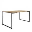 Ver mais imagens de Kit 7 Peças com Uma Mesa de Reunião e 6 Cadeiras de Escritório Tela Mesh Espresso Móveis Preto/Natura