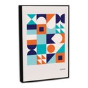 Ver imagem 1 de Quadro Decorativo Bauhaus Design Minimalista com Moldura Filete
