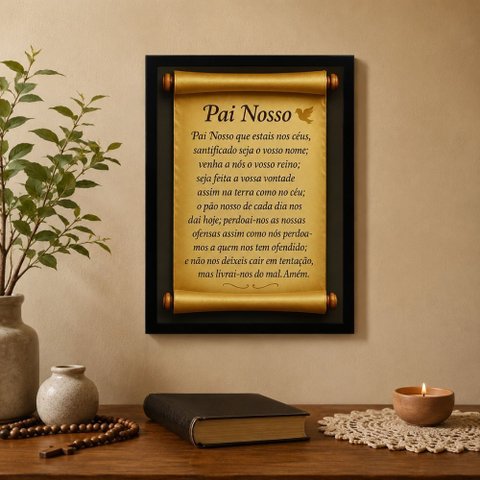 Quadro Decorativo com a Oração do Pai Nosso