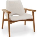Ver imagem 1 de Poltrona Decorativa para Sala de Estar Living Base Madeira Becker L02 Linho Cru - Lyam Decor