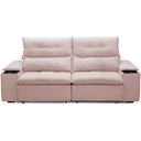 Ver imagem 5 de Sofá Retrátil Reclinável para Sala de Estar Living 210cm Ártico F04 Veludo Rosê - Lyam Decor
