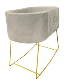 Mini Berço Aconchego com Balanço Suede Bege - D'classe Decor - 4
