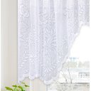 Ver imagem 5 de Cortina Bando Renda Cascata Branca Floral Flores