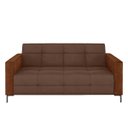 Ver imagem 4 de Sofá Living Decorativo Houston 2 Lugares 180cm Pés em Metal Veludo/ Pu Marrom/ Marrom G33 - Gran Bel
